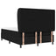 Box spring seng med hovedgærde Sort 140 x 200 cm Stof