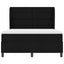 Box spring seng med hovedgærde Sort 140 x 200 cm Stof