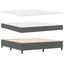 Box spring seng med hovedgærde Mørkegrå 180 x 200 cm Stof