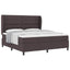 Box spring seng med hovedgærde Mørkebrun 180 x 200 cm Stof