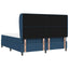 Box spring seng med hovedgærde Blå 180 x 200 cm Stof