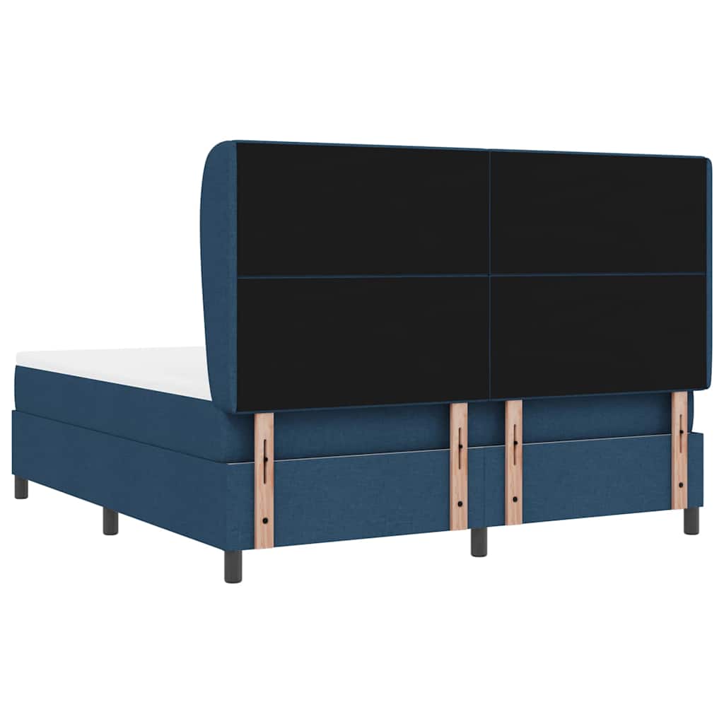 Box spring seng med hovedgærde Blå 180 x 200 cm Stof