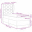 Box spring seng med hovedgærde Blå 80 x 200 cm Stof