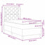 Box spring seng med hovedgærde Blå 90 x 200 cm Stof