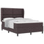 Box spring seng med hovedgærde Mørkebrun 140 x 190 cm Stof
