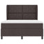 Box spring seng med hovedgærde Mørkebrun 140 x 200 cm Stof