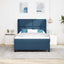 Box spring seng med hovedgærde Blå 140 x 200 cm Stof