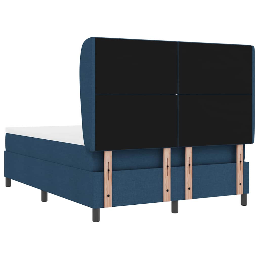 Box spring seng med hovedgærde Blå 140 x 200 cm Stof