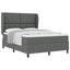 Box spring seng med hovedgærde Mørkegrå 160 x 200 cm Stof