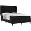 Box spring seng med hovedgærde Sort 160 x 200 cm Stof