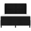 Box spring seng med hovedgærde Sort 160 x 200 cm Stof