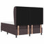 Box spring seng med hovedgærde Mørkebrun 160 x 200 cm Stof