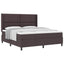 Box spring seng med hovedgærde Mørkebrun 180 x 200 cm Stof
