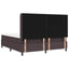 Box spring seng med hovedgærde Mørkebrun 180 x 200 cm Stof