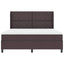 Box spring seng med hovedgærde Mørkebrun 180 x 200 cm Stof