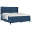 Box spring seng med hovedgærde Blå 180 x 200 cm Stof