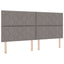 Box spring seng med hovedgærde Gråbrun 200 x 200 cm Stof