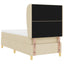 Box spring seng med hovedgærde Creme 200 x 90 cm Stof