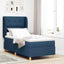 Box spring seng med hovedgærde Blå 200 x 90 cm Stof