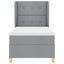 Box spring seng med pude Lysegrå 200 x 100 cm Stof