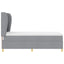 Box spring seng med pude Lysegrå 200 x 100 cm Stof