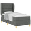 Box spring seng med hovedgærde Mørkegrå 200 x 100 cm Stof
