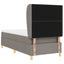 Box spring seng med hovedgærde Gråbrun 200 x 100 cm Stof