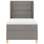 Box spring seng med hovedgærde Gråbrun 200 x 100 cm Stof