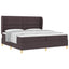 Box spring seng med hovedgærde Mørk Brun 200 x 200 cm Stof