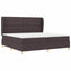Box spring seng med hovedgærde Mørk Brun 200 x 200 cm Stof