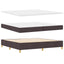 Box spring seng med hovedgærde Mørk Brun 200 x 200 cm Stof