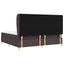 Box spring seng med hovedgærde Mørk Brun 200 x 200 cm Stof
