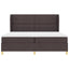 Box spring seng med hovedgærde Mørk Brun 200 x 200 cm Stof