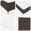 Box spring seng med pude Mørk Brun 200 x 80 cm Stof