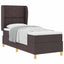Box spring seng med pude Mørk Brun 200 x 80 cm Stof