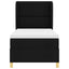 Box spring seng med hovedgærde Sort 190 x 90 cm Stof