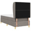 Box spring seng med hovedgærde Gråbrun 200 x 90 cm Stof
