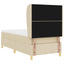 Box spring seng med hovedgærde Creme 200 x 90 cm Stof