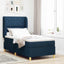 Box spring seng med hovedgærde Blå 200 x 90 cm Stof