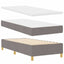Box spring seng med hovedgærde Gråbrun 200 x 100 cm Stof