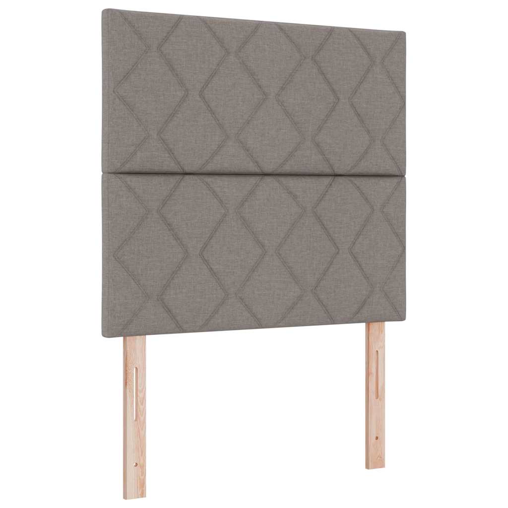 Box spring seng med hovedgærde Gråbrun 200 x 100 cm Stof