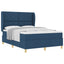 Box spring seng med hovedgærde Blå 190 x 140 cm Stof