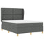 Box spring seng med hovedgærde Mørkegrå 200 x 140 cm Stof
