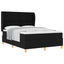 Box spring seng med hovedgærde Sort 200 x 140 cm Stof