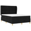 Box spring seng med hovedgærde Sort 200 x 140 cm Stof