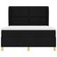 Box spring seng med hovedgærde Sort 200 x 140 cm Stof