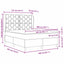 Box spring seng med hovedgærde Sort 200 x 140 cm Stof
