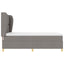 Box spring seng med hovedgærde Gråbrun 200 x 140 cm Stof