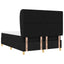 Box spring seng med hovedgærde Sort 200 x 160 cm Stof