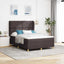 Box spring seng med hovedgærde Mørk Brun 200 x 160 cm Stof